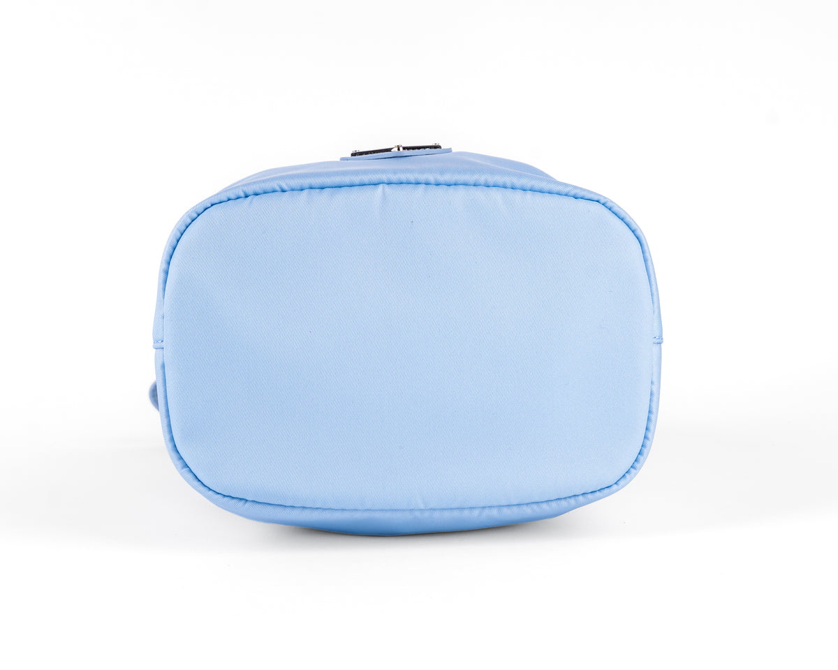 Prada Re-Nylon Drawstring Bucket Bag (Sky Blue)