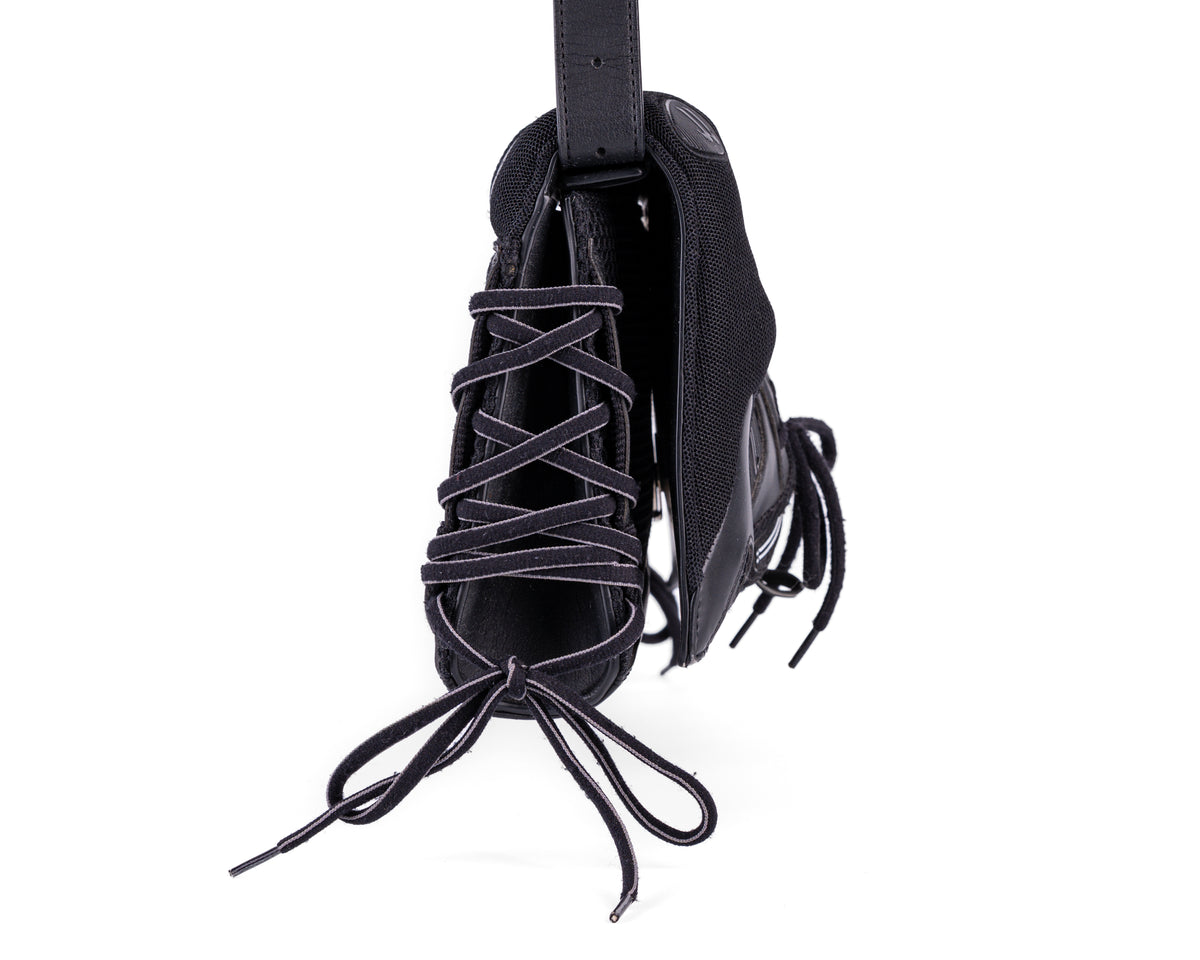 Balenciaga Sneakerhead Medium Flap Crossbody (All Black)