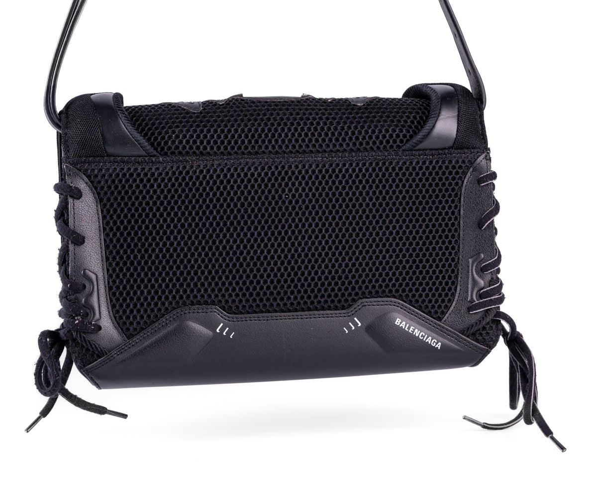 Balenciaga Sneakerhead Medium Flap Crossbody (All Black)