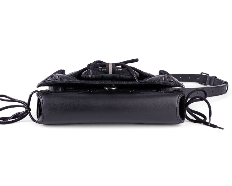 Balenciaga Sneakerhead Medium Flap Crossbody (All Black)