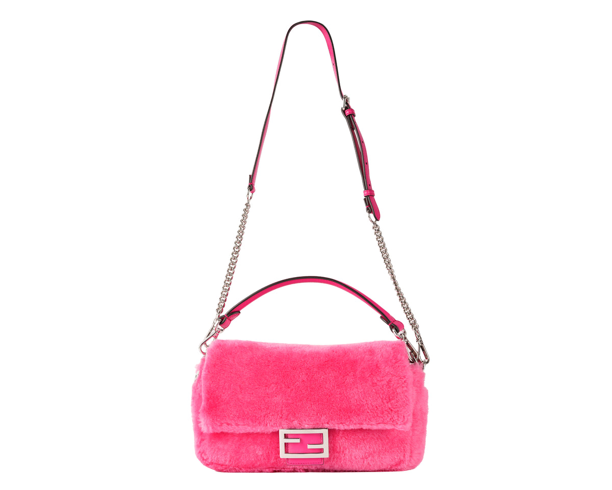 Pink Fur Fendi Baguette