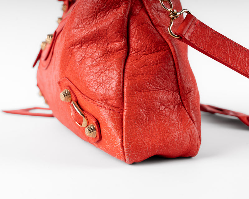 Balenciaga Giant 12 City (Tomato Red, Gold Hardware)