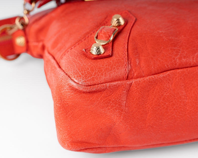 Balenciaga Giant 12 City (Tomato Red, Gold Hardware)