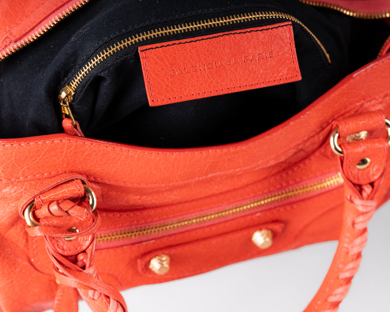 Balenciaga Giant 12 City (Tomato Red, Gold Hardware)