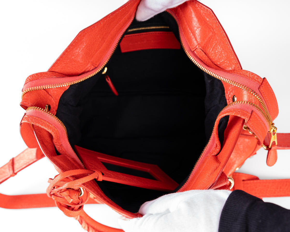 Balenciaga Giant 12 City (Tomato Red, Gold Hardware)