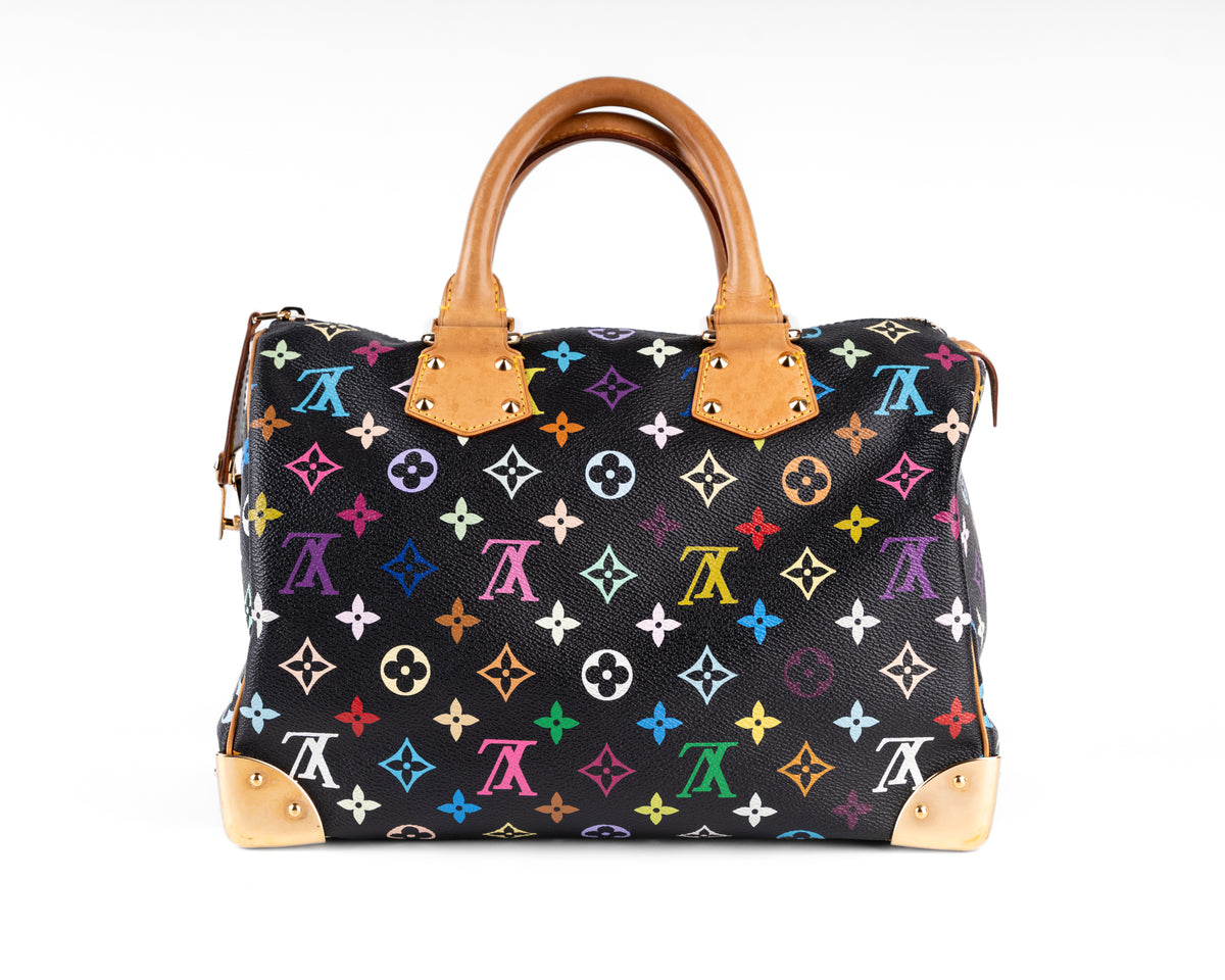Louis Vuitton Black Murakami Multicolored Speedy