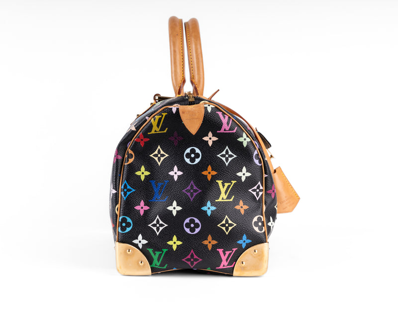 Louis Vuitton Black Murakami Multicolored Speedy