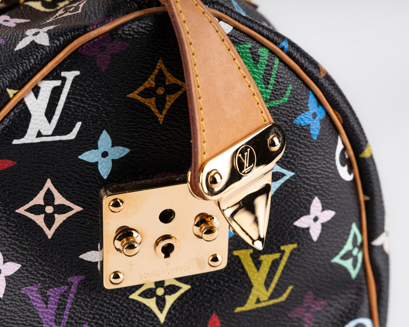 Louis Vuitton Black Murakami Multicolored Speedy