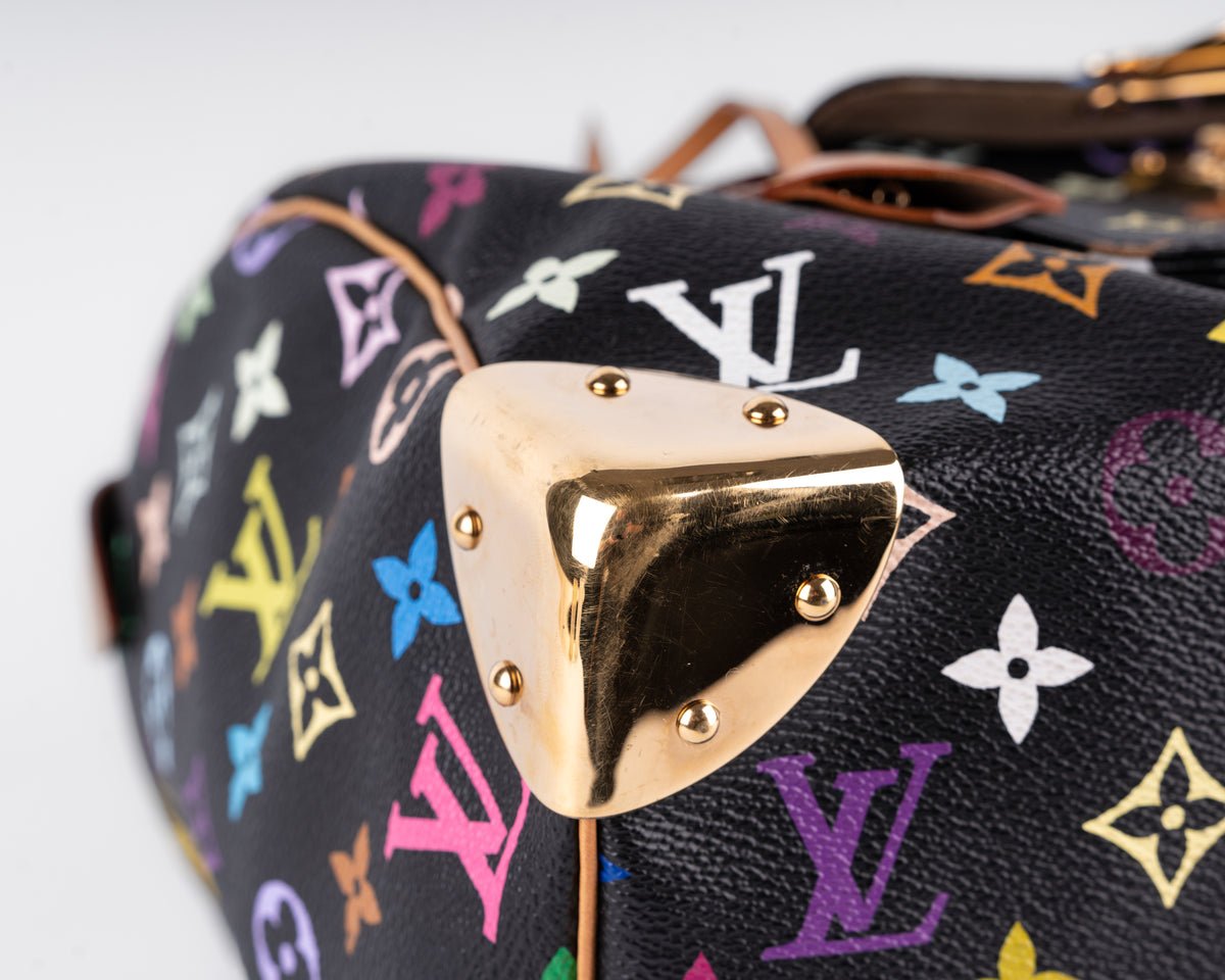 Louis Vuitton Black Murakami Multicolored Speedy