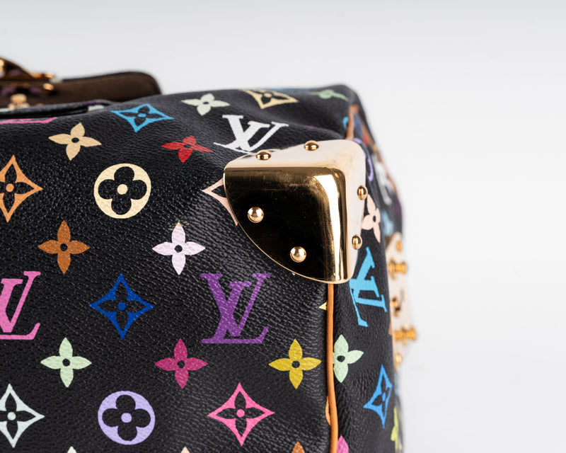 Louis Vuitton Black Murakami Multicolored Speedy