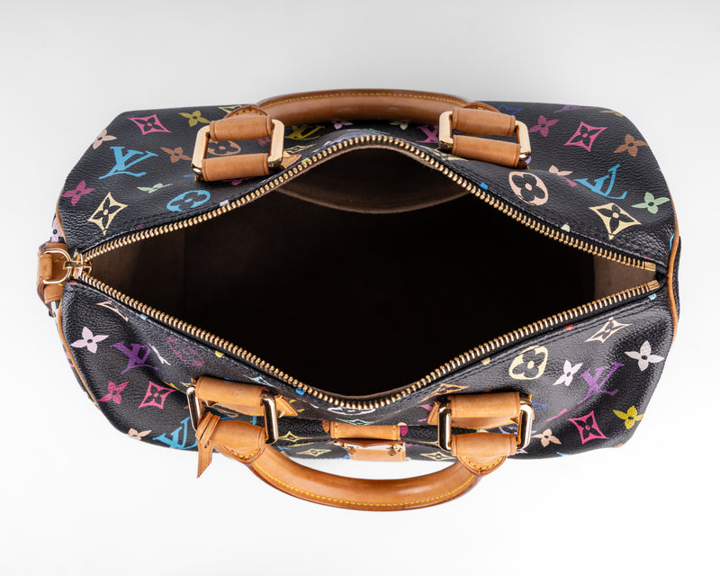 Louis Vuitton Black Murakami Multicolored Speedy