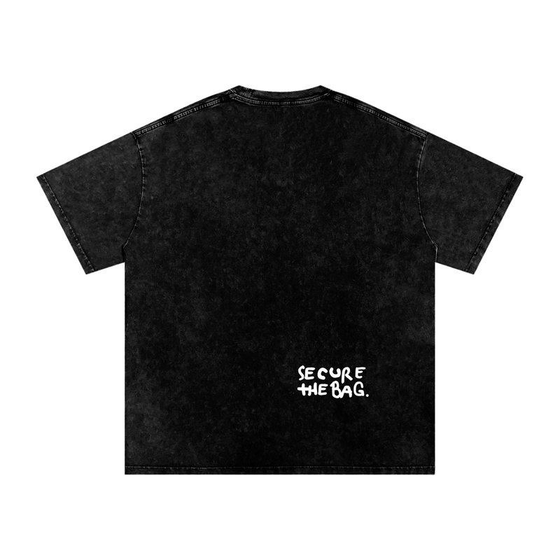 Snow Washed Oversized Cotton T-Shirt
