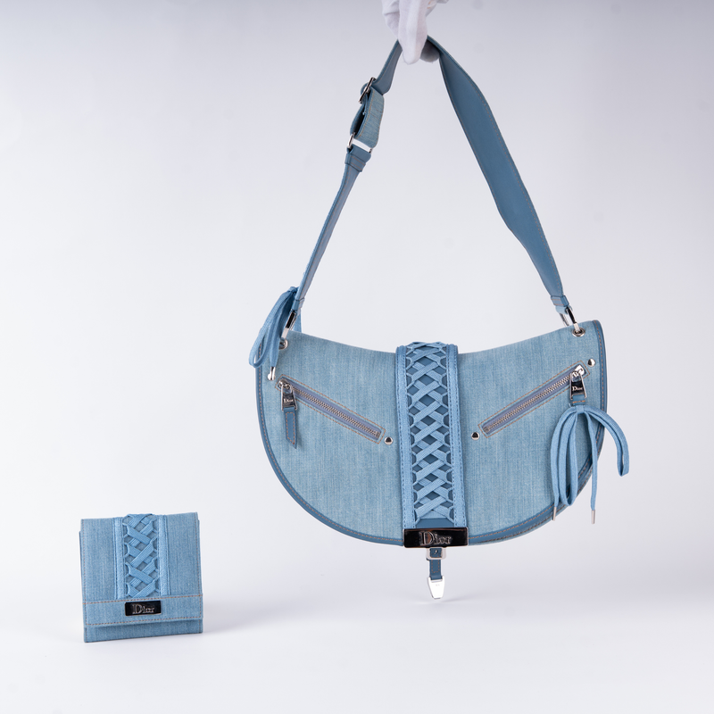 Dior Denim "Admit It" Bag & Wallet Set